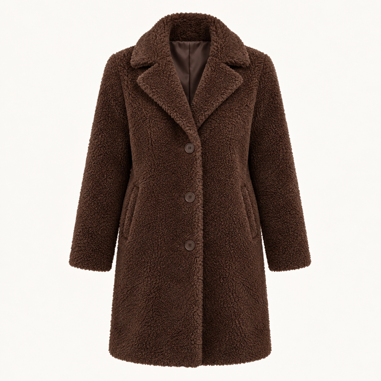 Espresso Espresso Teddy Coat, front view